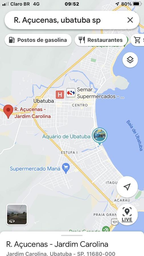 Casa Jardim Carolina Perto Posto Torrao, Supermecado Shibata E Semar Villa Ubatuba Luaran gambar
